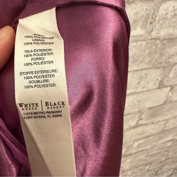 WHITE House Black Market lavender high low dress women’s 16‎ with belt - Picture 2 of 8